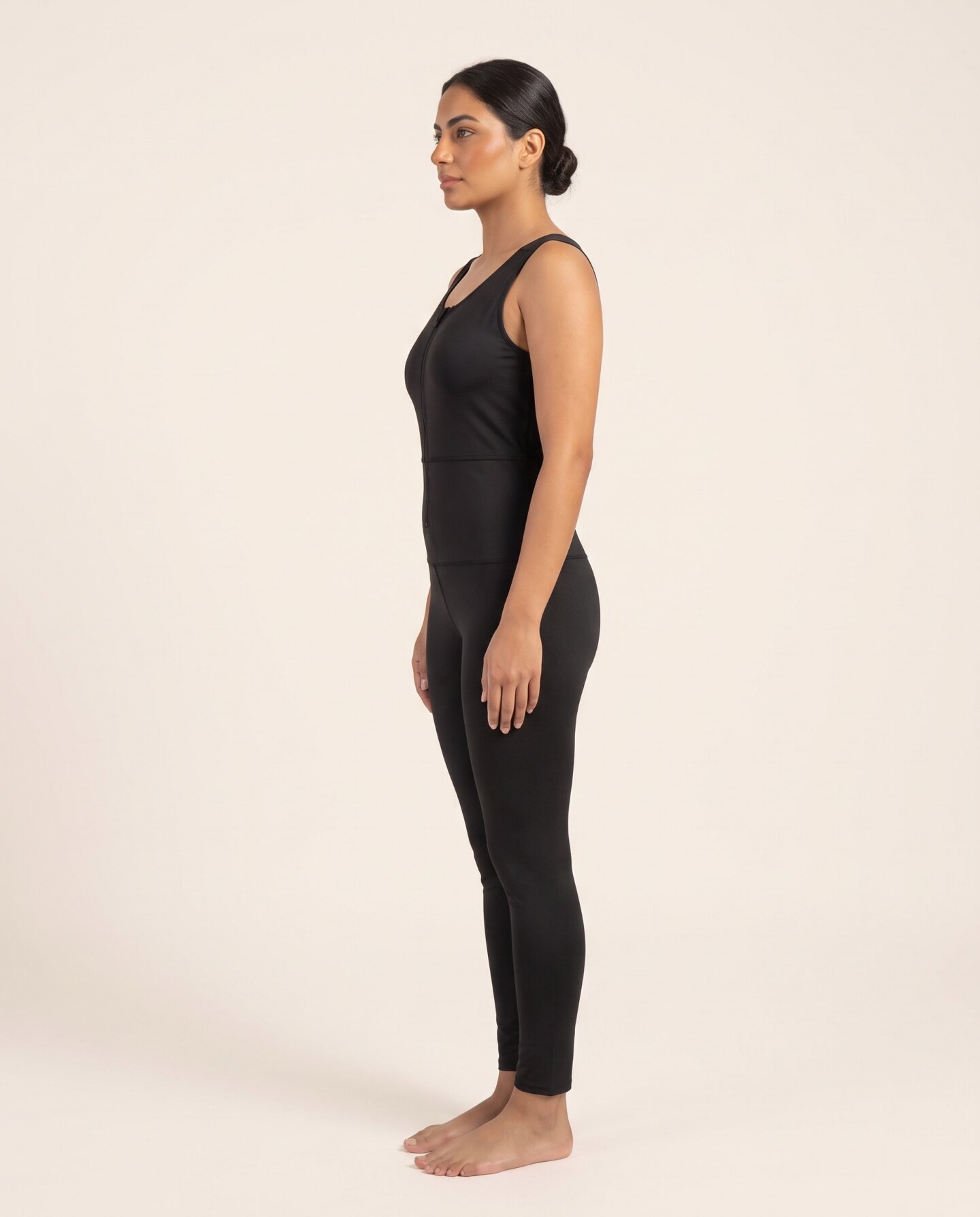 sleeveless jumpsuit Lilya Sleeveless Jumpsuit in black, side view